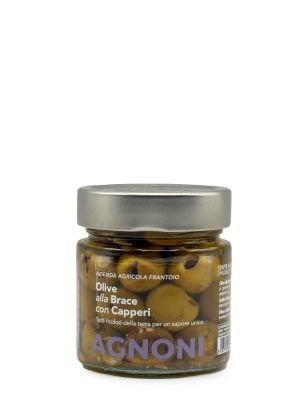 Agnoni Olive Con Capperi Alla Brace Denocciolate  210 Gr