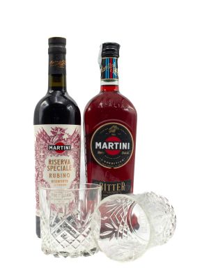 Kit Martini 'Americano' - Vermouth + Bitter + 2 Tumbler Omaggio