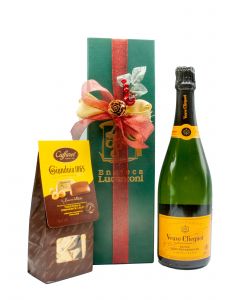 Confezione Regalo Singola Champagne Veuve Cliquot E Cioccolatini